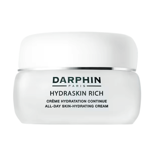 Darphin Hydraskin Rich Cream 1.7 oz all-day skin-hydrating cream in white jar with silver lid.