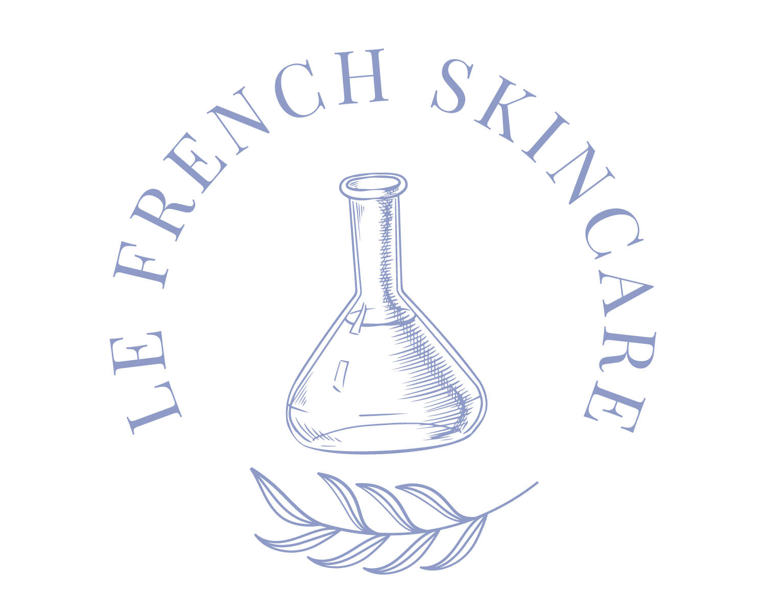 Le French Skincare logo with flask