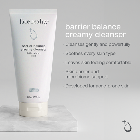 Face reality barrier balance creamy cleanser is best for sensitive acne proneskin