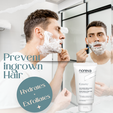 Noreva Kerapil prevents ingrown hair due to shaving