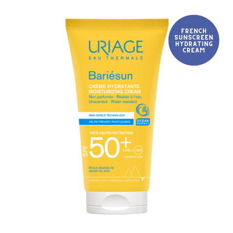 French pharmacy brand Uriage spf 50 moisturizing cream
