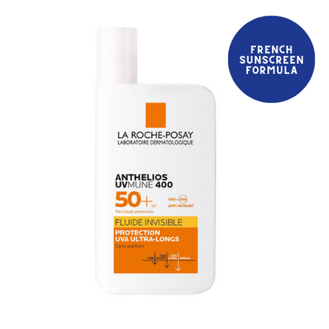French pharmacy brand La Roche Posay UVmune 400 French formula