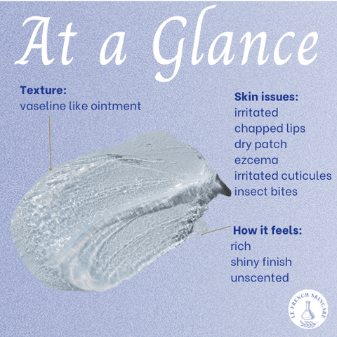 infographic homeoplasmine texture, skin type, scent