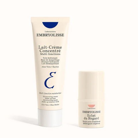 French pharmacy brand Embryolisse multi-function moisturizer and radiant eye care stick duo