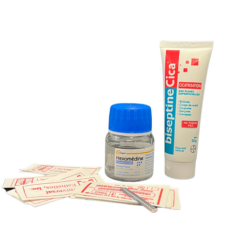 Antiseptic, cream, bandages