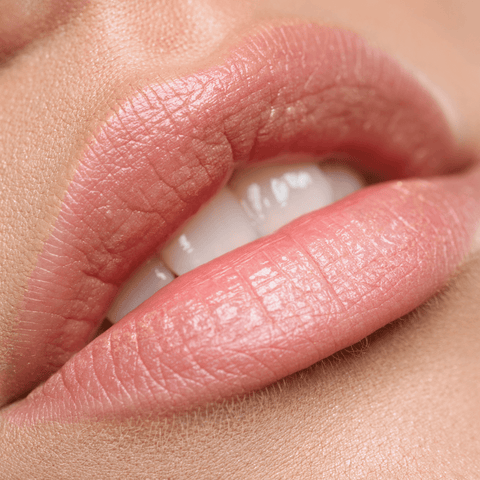 Close-up of smiling lips