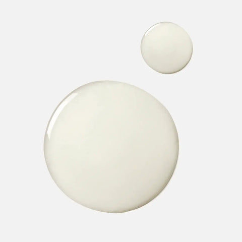 Two cream-colored serum drops