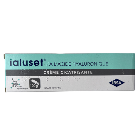 French pharmacy brand Ialuset cream box