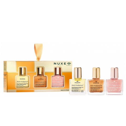 Holliday gift Trio Nuxe Huile Prodigieuse Rose gold + Or + Regular