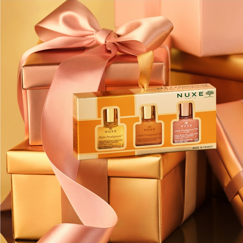 2024 gift idea Nuxe oil gold, rose and regular