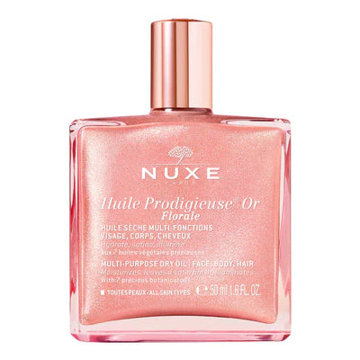 bottle of Nuxe prodigieuse Or in rose gold version at lefrenchskincare