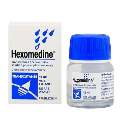 bottle of hexomedine transcutanee available at lefrenchskincare